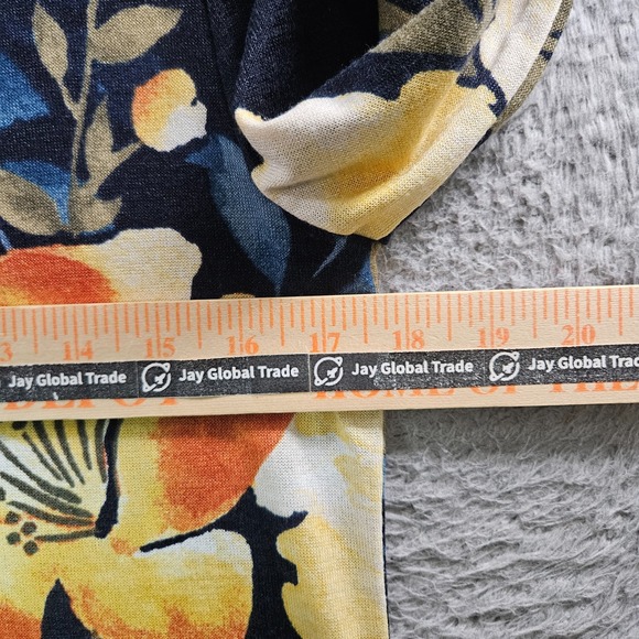 Chico's Knit Top Women Size 0 Floral Print Multicolor Preppy - Picture 8 of 10